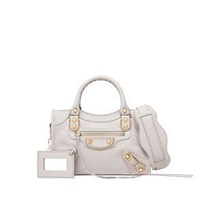 Balenciaga mini city metallic edge gray